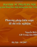 Phương pháp biên soạn đề thi trắc nghiệm