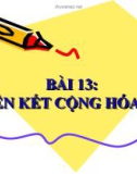 BÀI 13: LIÊN KẾT CỘNG HÓA TRỊ