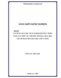 Sáng kiến kinh nghiệm THPT: Vận dụng dạy học trải nghiệm để phát triển năng lực hợp tác cho học sinh qua dạy học chủ đề Phân bón hóa học lớp 11 THPT