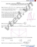 Đề số 03 khóa học chinh phục đề thi THPT Quốc gia môn Toán