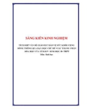 Sáng kiến kinh nghiệm THPT: Tích hợp vấn đề giáo dục bảo vệ sức khỏe cộng đồng thông qua dạy học chủ đề Các thành phần hóa học của tế bào - Sinh học 10-THPT