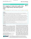 QTL mapping of melon fruit quality traits using a high-density GBS-based genetic map