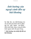 Ảnh hưởng của ngoại cảnh đến sự hút khoáng