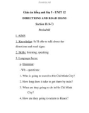 Giáo án tiếng anh lớp 5 - UNIT 12 DIRECTIONS AND ROAD SIGNS Section B (4-7) Period 62