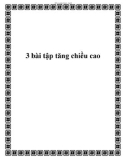 3 bài tập tăng chiều cao