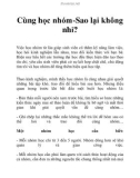 Cùng học nhóm-Sao lại không nhỉ?