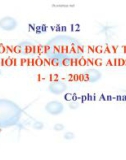 Bài giảng Ngữ văn 12: Thông điệp nhân ngày thế giới phòng chống AIDS, 1 - 12 - 2003