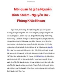 Mối quan hệ giữa Nguyễn Bỉnh Khiêm - Nguyễn Dữ Phùng Khắc Khoan_6