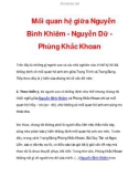 Mối quan hệ giữa Nguyễn Bỉnh Khiêm - Nguyễn Dữ Phùng Khắc Khoan_2