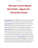 Mối quan hệ giữa Nguyễn Bỉnh Khiêm - Nguyễn Dữ Phùng Khắc Khoan_1