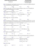 Đề thi KSCL môn Toán lớp 12 năm 2021-2022 có đáp án (Lần 3) - Sở GD&ĐT Vĩnh Phúc (Mã đề 311)