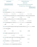 Đề thi KSCL môn Toán lớp 12 năm 2020-2021 có đáp án - Sở GD&ĐT Thanh Hóa (Mã đề 107)