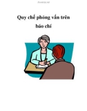 Quy chế phỏng vấn trên báo chí