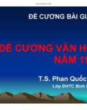 Đề cương bài giảng Đề cương văn hóa năm 1943