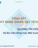 Báo cáo Tổng kết các kỹ năng giảng dạy tích cực