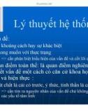 Bài giảng môn Lý thuyết hệ thống