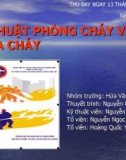 BÀI THUYẾT TRÌNH KỸ THUẬT PHÒNG CHÁY VÀ CHỮA CHÁY