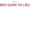 Bài giảng Bảo quản tài liệu