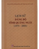 Ebook Lịch sử Đảng bộ tỉnh Quảng Ngãi (1975-2005): Phần 1