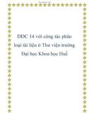 DDC 14 với công tác phân loại tài liệu ở Thư viện trường Đại học Khoa học Huế