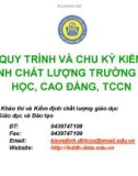 Bài giảng Quy trình và chu kỳ kiểm định chất lượng trường đại học, cao đẳng, TCCN