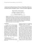 Analyzing the determinants of dervice trade flows between Vietnam and the european union: A gravity model approach