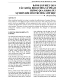 Đánh giá hiệu quả các khóa bồi dưỡng sư phạm thông qua khảo sát sự biến đổi môi trường lớp học