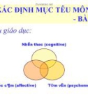 Bài giảng Xác định mục tiêu bài học