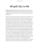 Đế quốc Tây La Mã