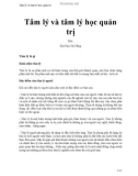 Tâm lý và tâm lý học quản trị - ĐH Đà Nẵng