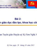 PHÁT TRIỂN GIÁO DỤC, KHOA HỌC VÀ CÔNG NGHỆ