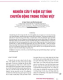 Nghiên cứu ý niệm sự tình chuyển động trong tiếng Việt