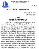 Nghệ thuật Thuyết phục bằng tâm lý