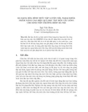 Đa dạng hóa hình thức tập luyện nội, ngoại khóa nhằm nâng cao hiệu quả học tập môn cầu lông cho sinh viên trường ĐHSP Hà Nội