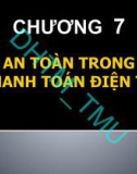 Bài giảng Thanh toán điện tử: Chương 7 - ĐH Thương Mại