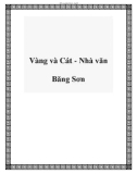 Vàng và Cát - Nhà văn Băng Sơn