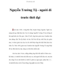 Nguyễn Trường Tộ - người đi trước thời đại