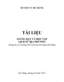 Tài liệu giảng dạy và học tập lịch sử địa phương (Dùng cho các trường THCS trên địa bàn huyện Bù Đăng)