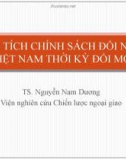 Phân tích chính đối ngoại Việt Nam thời kỳ đổi mới