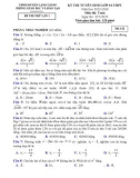 Đề thi tuyển sinh vào 10 môn Toán năm 2023-2024 có đáp án - Phòng GD&ĐT huyện Lạng Giang