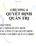 Bài giảng Quản trị học ( TS Trương Văn Sinh) - Chương 4 Quyết định quản trị