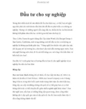 Đầu tư cho sự nghiệp