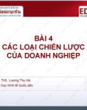 Bài giảng Quản trị chiến lược: Bài 4 - ThS. Lương Thu Hà