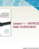 Lecture Strategic Management: Lesson 1 - Introduction and overview