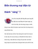 Cách biến thương mại điện tử thành 'vàng'