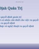 Bài giảng Quản trị học: Chương 5 - ĐH Trà Vinh