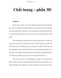 Chất lượng – phần 3D