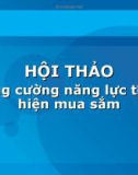 Hội thảo: Tăng cường năng lực thực hiện mua sắm