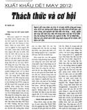 Xuất khẩu dệt may 2012: Thách thức và cơ hội