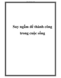 Suy ngẫm để thành công trong cuộc sống.